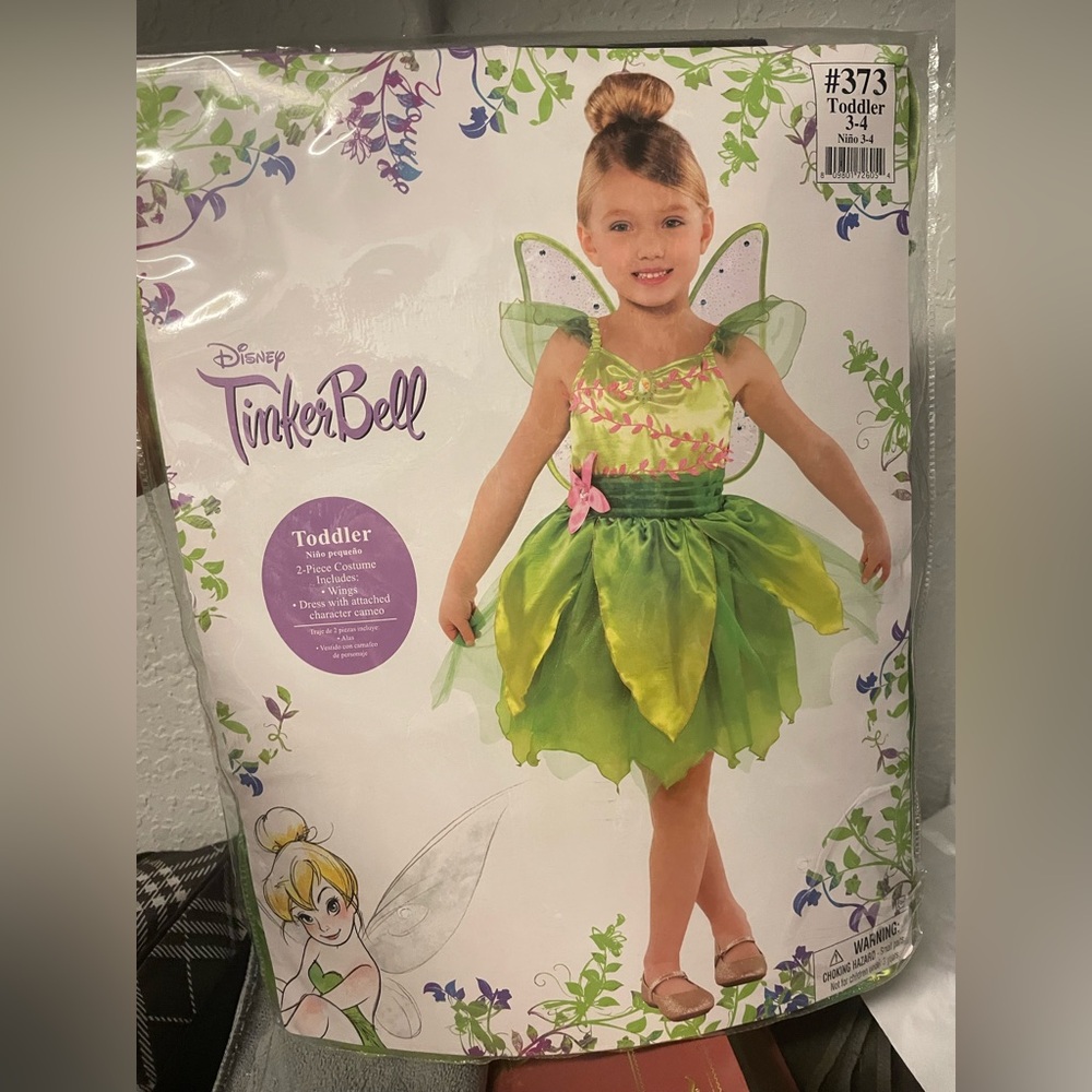 Disney Tinker Bell Costume - 3T/4T
